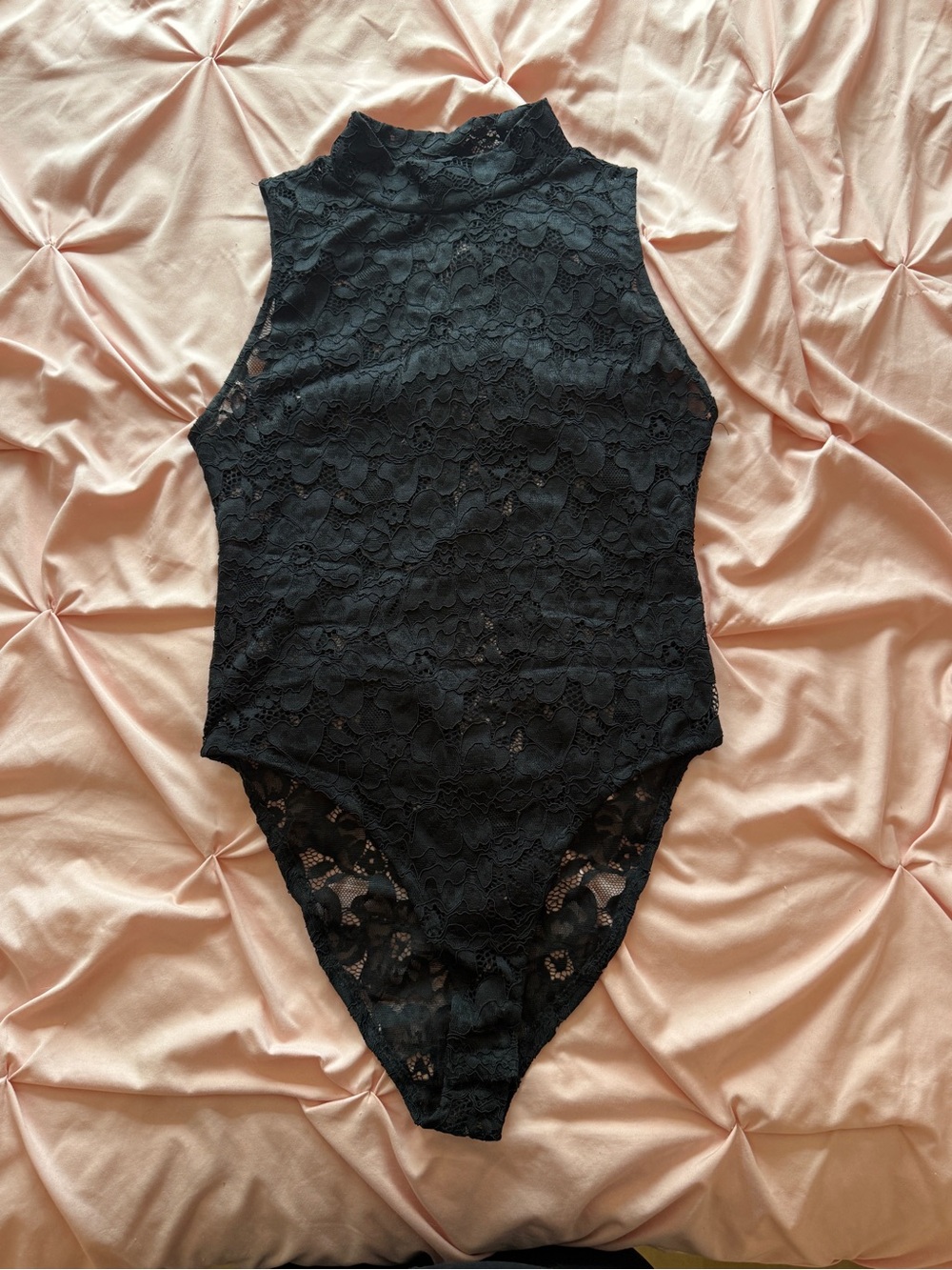 Zara Black Lace One-Piece Bodysuit